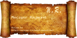 Meczger Rajmund névjegykártya